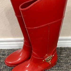 ON SALE* MICHAEL KORS #38314 Red Tall Rainboots (US 8 EU 38) – ALL YOUR  BLISS